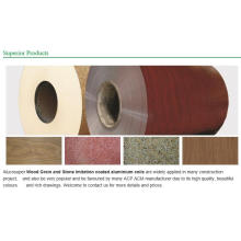 PE PVDF Coated Wood Grain Stone Aluminum Coils